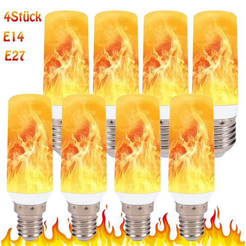 Stück e27 e14 led - 4, flammen