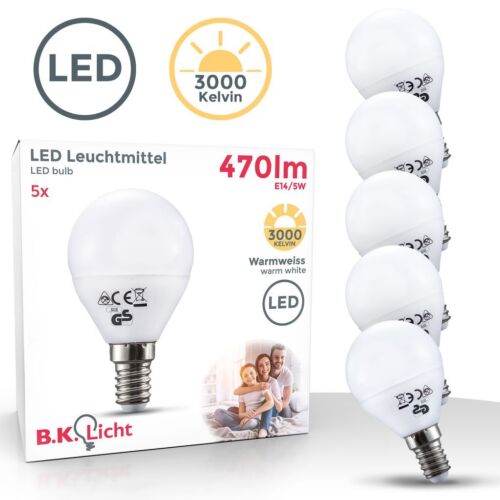 5er set led leuchtmittel - set, e14
