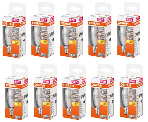 10x osram led kerze matt - matt, e14